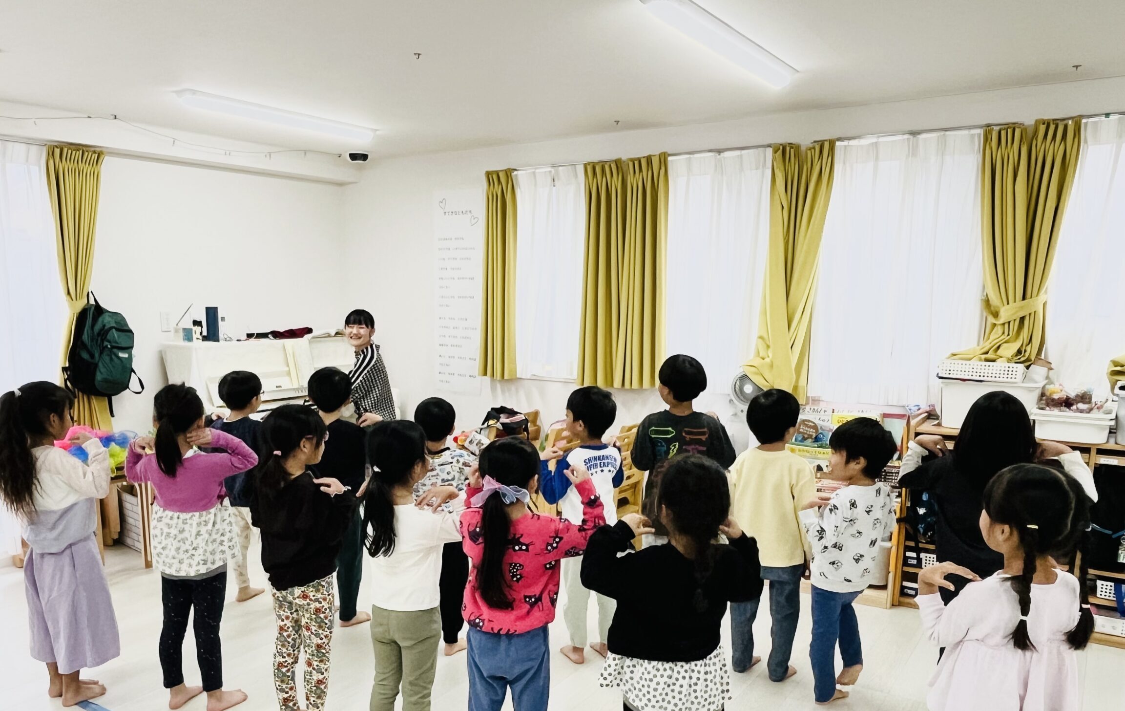 保育園でのレッスンの様子